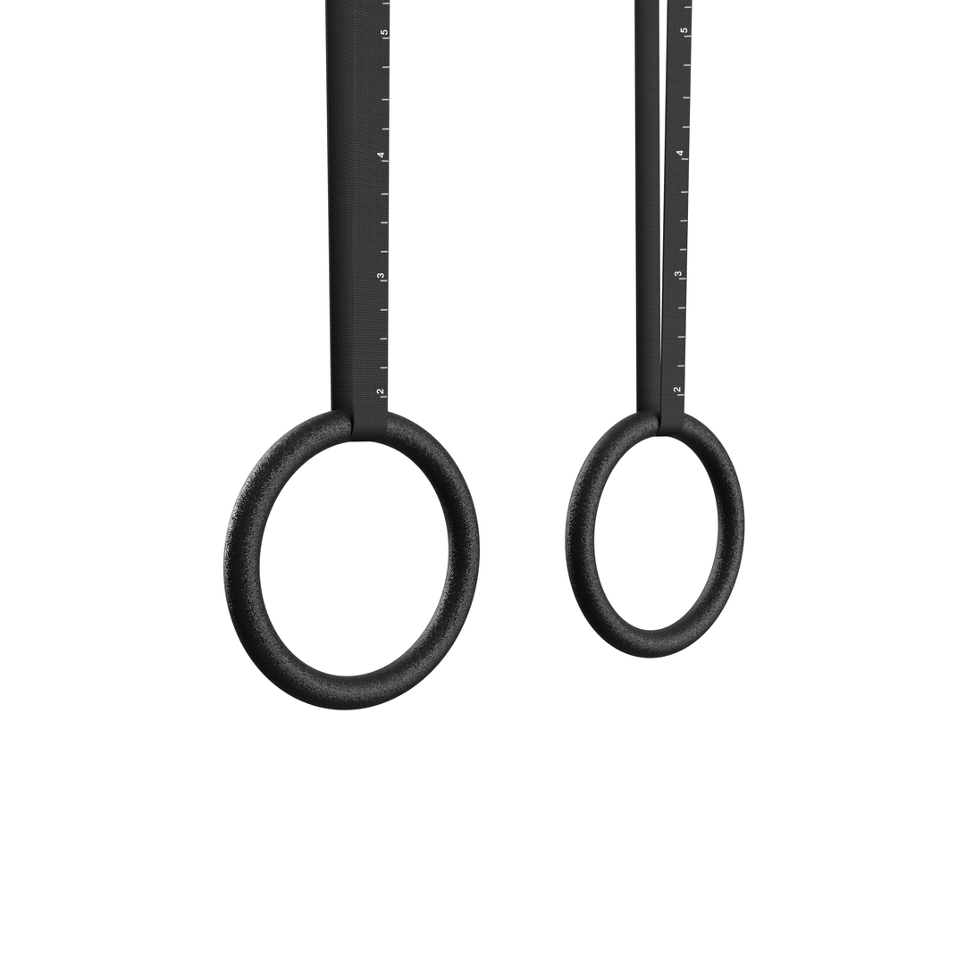 Funky Monkey Bars Gymnastic Rings with measurement straps