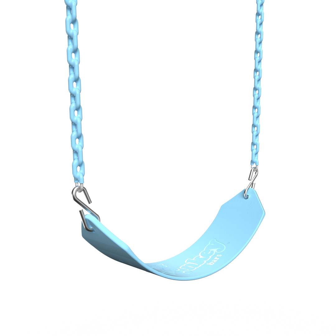 Baby blue Funky Monkey Bars Sling Swing with metal chains for monkey bars and swing sets