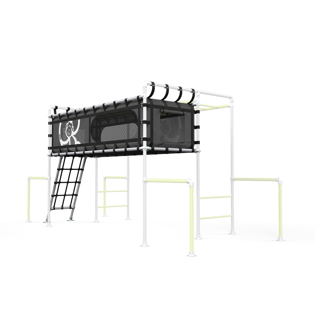 Funky Monkey Bars Clubhouse Cubby with Cargo Net