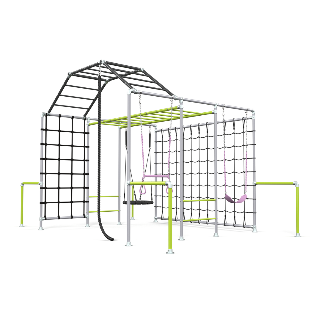 Gorilla Plus Combat frame with combat ladder, jungle rope, cargo wall, sling swing and trapeze