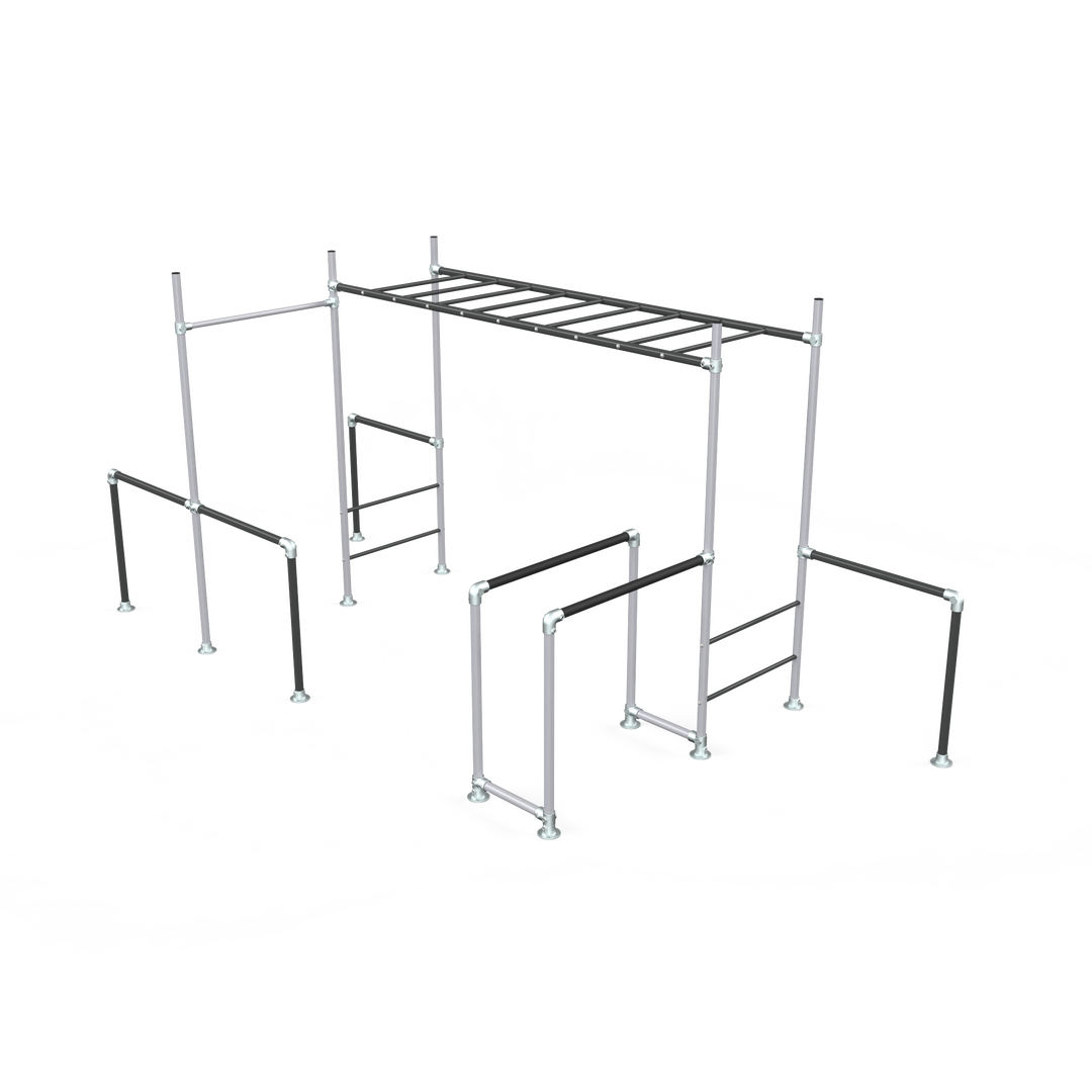 Monument Tamarin Base monkey bar frame with ladder and dip bars