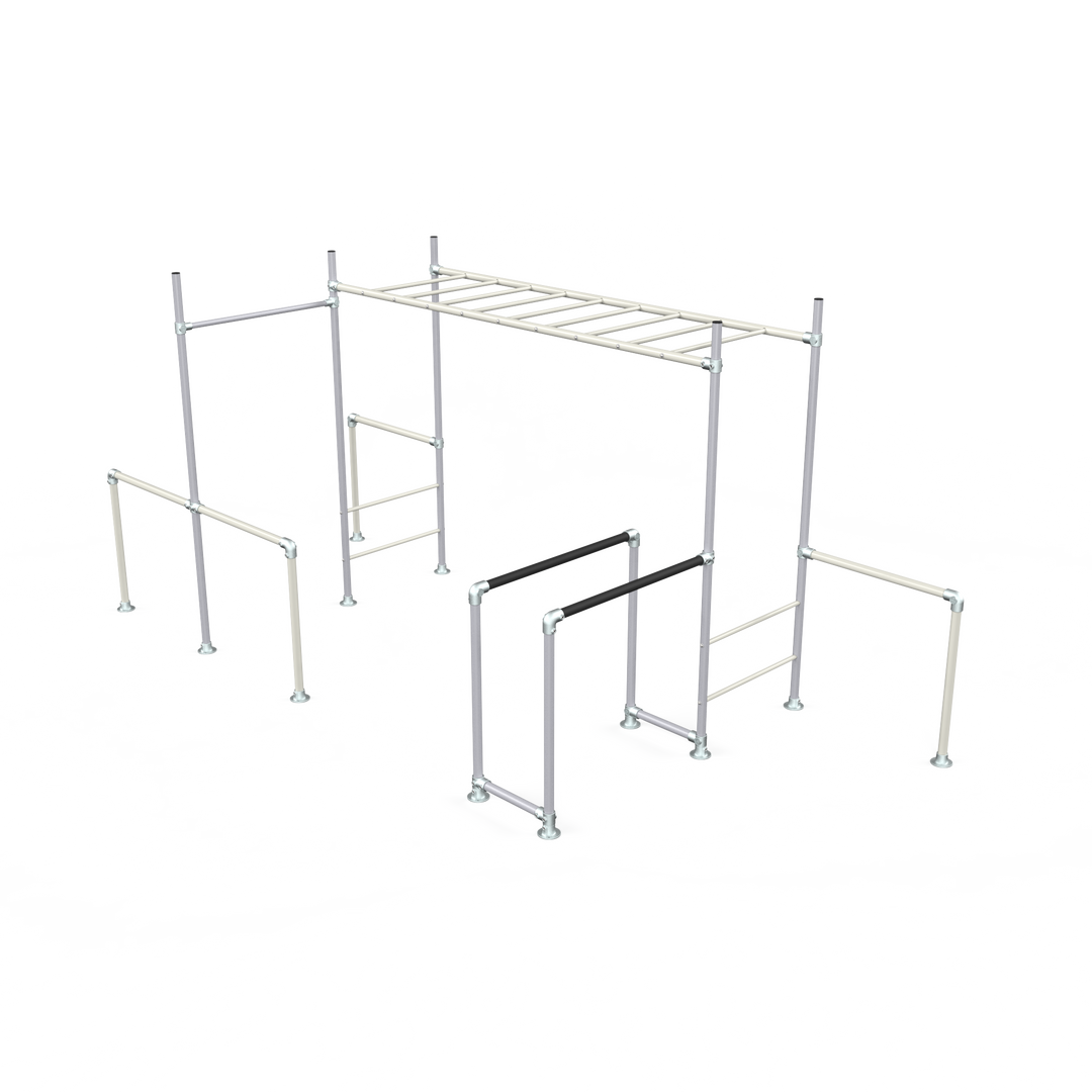 Surfmist Tamarin Base monkey bar frame with ladder and dip bars
