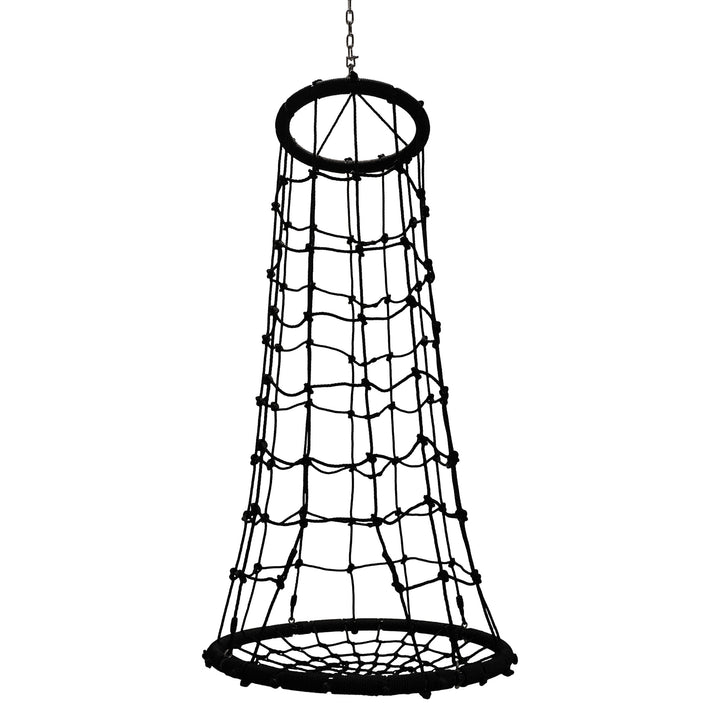 Black Birds Nest Swing rope basket hanging from a single chain