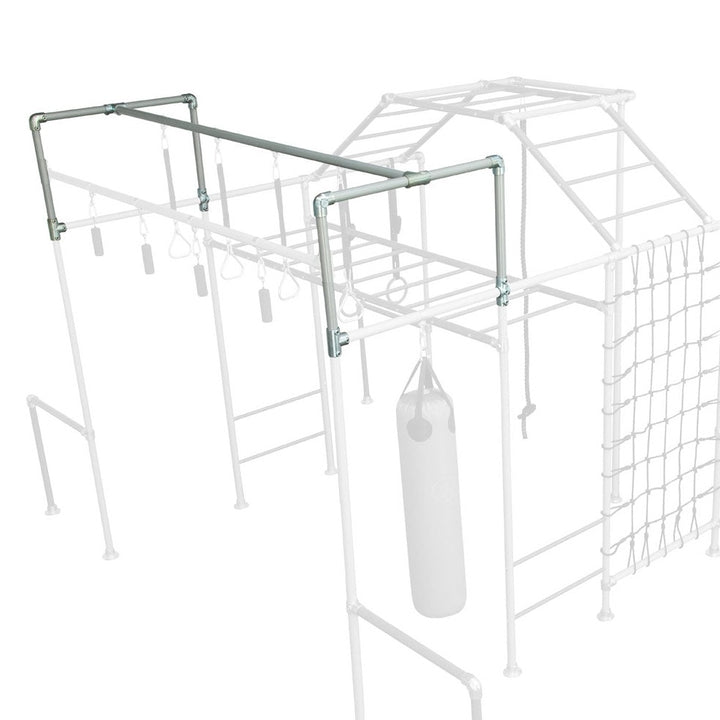 Top Height Extender bars fitted above a Funky Monkey Bars monkey bar frame