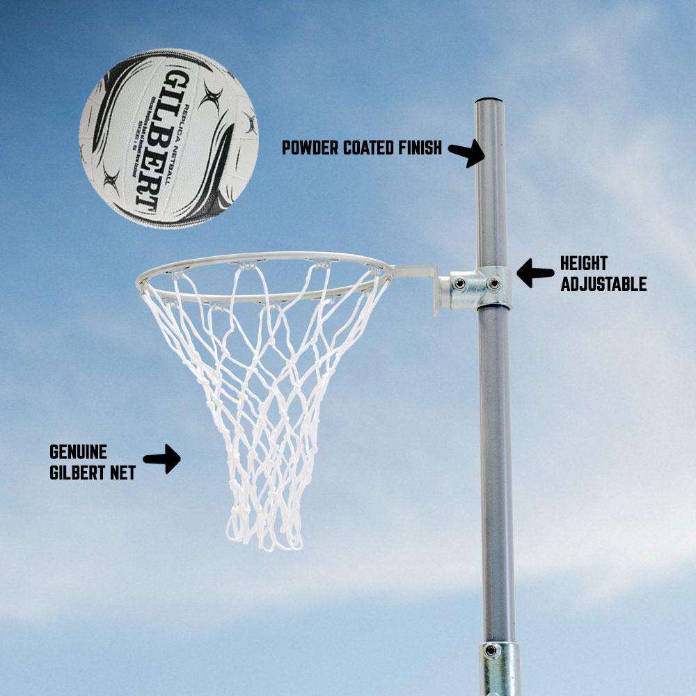 Netball Goal Ring Net Against Blue Stock Photo 1736974406 | Shutterstock